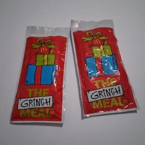 2025 McDONALD'S Grinch Socks Christmas Adult Happy Meal Red  Yellow Socks Sealed